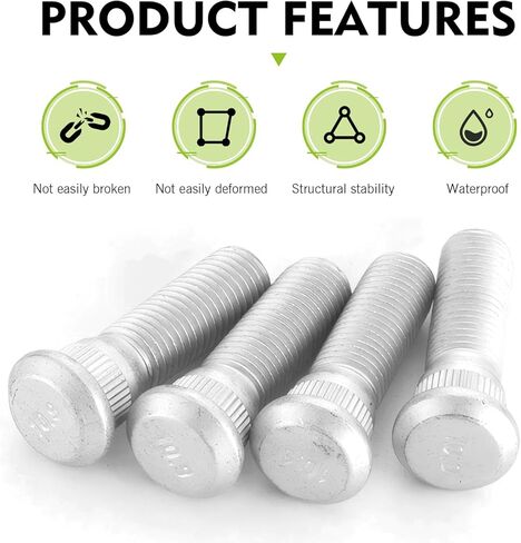 5PCS Wheel Studs, M12 x 1.5 Steel Tire Studs, Extended Wheel Hub Fixing Screw OEM #610-266 90942-02049, Compatible with Chevy Lexus Toyota Specific Models (Silver) in Saudi Arabia