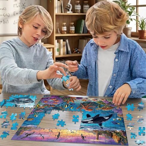 Puzzles for Kids Ages 6-8 Year Old - Underwater World, 200 Pieces Jigsaw Puzzles for Kids Ages 8-10, Learning Educational Toys for Boys and Girls Gift in Saudi Arabia