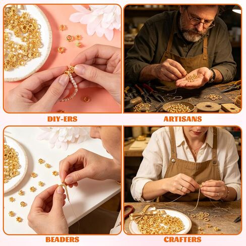 Xthrotsenk 100Pcs Mini Gold Crown Beads Charms for Bracelets Crafts Small Bulk Crown Cake Topper 3D Alloy King Queen Princess Crowns for Cake Topper Bracelet Necklace DIY Golden Jewelry Making in Kuwait