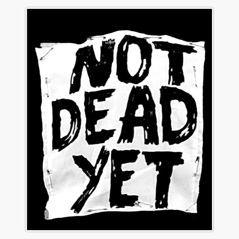 Not Dead Yet Heavy Duty Car Magnet Vehicle Bumper Sign Removable 5" in Kuwait