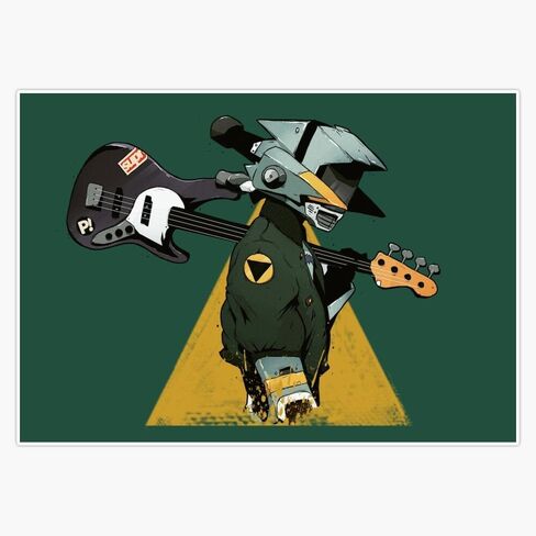 ملصق جيتار FLCL مقاس 5 بوصات ممتص للصدمات مغناطيسي قابل للإزالة | مغناطيس مركبة عالي التحمل in Kuwait