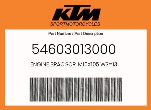 Ktm محرك أصلي Brac.Scr. M10X105 دبليو = 13-54603013000 in Kuwait