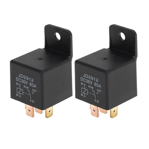 5 Pins 36V 80A Auto Relay with Plastic Hanging Hole Multi Purpose Waterproof Car Relay 2 Pcs Black in Kuwait