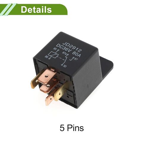 5 Pins 36V 80A Auto Relay with Plastic Hanging Hole Multi Purpose Waterproof Car Relay 2 Pcs Black in Kuwait