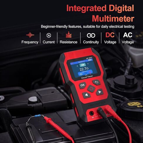 Underground Wire Locator - Upgraded Cable Locator with Digital Multimeter, Rechargeable Wire Tracer Breaker Finder for Dog Fence Irrigation Fuses, up to 9.84ft Depth, Sensitivity Adjustable, NF-8301 in Saudi Arabia