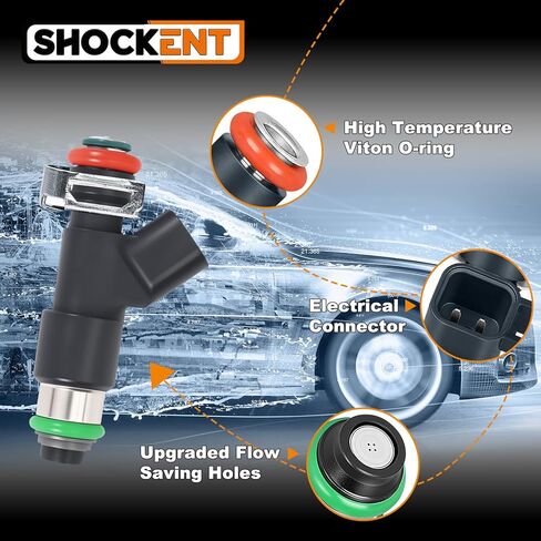12594512 Upgraded 5.3L Fuel Injectors Fit for:-Chevy Avalanche, Express Silverado Suburban 1500, Tahoe; for:-GMC Savana Sierra 1500, Yukon, Yukon Xl 1500, 2007-2009, #OE: 12594512 (8 PCS) in Saudi Arabia
