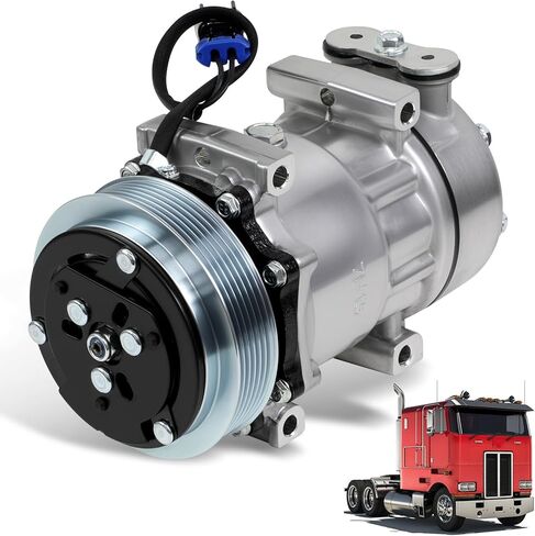 ضاغط مكيف الهواء مع قابض، متوافق مع Kenworth C500 K100E T2000 T600A T800 ومتوافق مع Peterbilt in Kuwait