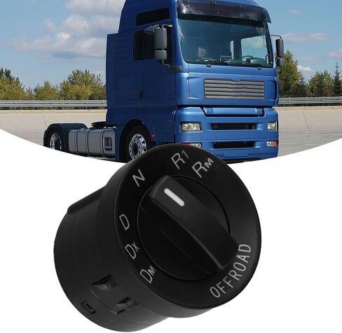 Rotary Switch Replacement for MAN TGA TGX Truck 81255250245, Black Plastic Direct Fit Interior Control Component for Easy Installation and Reliable Performance in Saudi Arabia