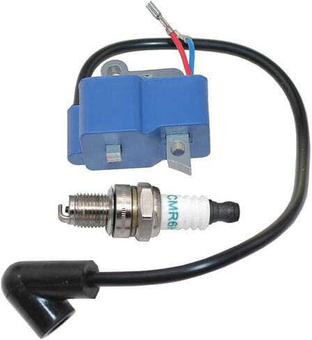 Ignition Coil with Spark Plug for Husqvarna 560XP 560XPG 560XPW 562XP 562XPG 562XPW Jonsered CS2258 CS2260 CS2260WH Chainsaw Replace PN 575428401 575428402 522795106 522795107 522795102 522795103 in Saudi Arabia
