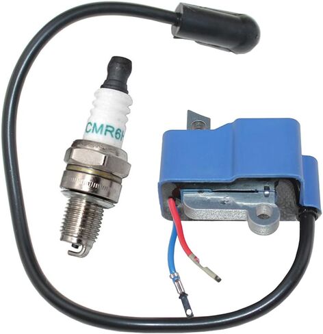 Ignition Coil with Spark Plug for Husqvarna 560XP 560XPG 560XPW 562XP 562XPG 562XPW Jonsered CS2258 CS2260 CS2260WH Chainsaw Replace PN 575428401 575428402 522795106 522795107 522795102 522795103 in Saudi Arabia