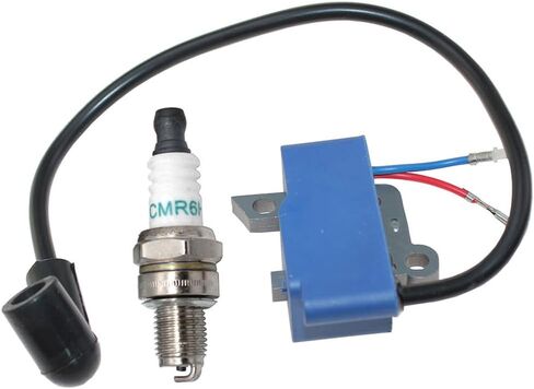 Ignition Coil with Spark Plug for Husqvarna 560XP 560XPG 560XPW 562XP 562XPG 562XPW Jonsered CS2258 CS2260 CS2260WH Chainsaw Replace PN 575428401 575428402 522795106 522795107 522795102 522795103 in Saudi Arabia