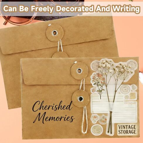 80 PCS Brown Kraft Envelopes 4x6 Inch Vintage Envelope Pockets String Closure, Manilla Envelopes for Mail Postcard Bills Invitation in Kuwait