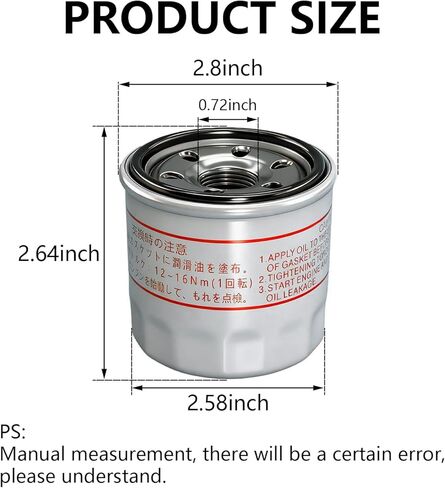 2 Pack Oil Filter 119305-35170 Replacement for Yanmar 1GM 2GM 3GM 3JH2 3YM20 3YM30, Replaces 119305-35151 in Saudi Arabia
