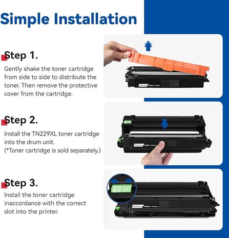 TN229XL Toner Cartridges High Yield Compatible Replacement for Brother TN229XL TN229 XL TN-229XL Works with HL-L3220CDW HL-L3280CDW L3300CDW MFC-L3720CDW MFC-L3780CDW L3765CDW Series Printer, 4 Pack in Saudi Arabia