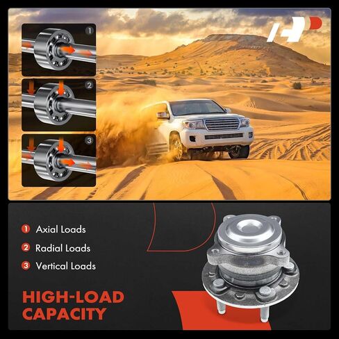 A-Premium Rear Wheel Bearing and Hub Assembly with 5-Lug Compatible with Chevrolet Cruze 2016-2019, Volt 2016-2019 in Kuwait