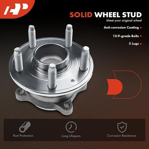 A-Premium Rear Wheel Bearing and Hub Assembly with 5-Lug Compatible with Chevrolet Cruze 2016-2019, Volt 2016-2019 in Kuwait