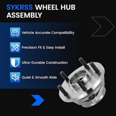 513159 Front Wheel Bearing and Hub Assembly Compatible with Jeep Grand Cherokee 1999-2004 4.0L L6, 1999-2001 4.7L V8, 2PCS in Kuwait