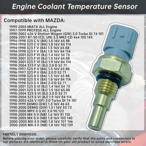 1580604 Engine Coolant Temperature Sensor Compatible with Toyota, Scion, Subaru, Mazda, Saab, Chevrolet – Fits Corolla, Outback, Forester, Impreza, Legacy, Echo, Protégé – Replaces 1448377, TX85 in Saudi Arabia
