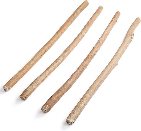 Novabright 4 Pcs 3 ft Driftwood Poles, Natural Drift Wood Decor for Home, Unique Hand-Picked Natural Wood Pole Crafts for Vases Macrame Wedding Venue Home Decor, Coastal Rustic Farmhouse Country in Kuwait