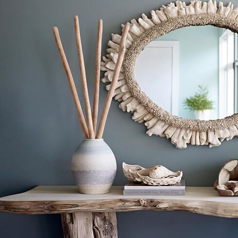 Novabright 4 Pcs 3 ft Driftwood Poles, Natural Drift Wood Decor for Home, Unique Hand-Picked Natural Wood Pole Crafts for Vases Macrame Wedding Venue Home Decor, Coastal Rustic Farmhouse Country in Kuwait