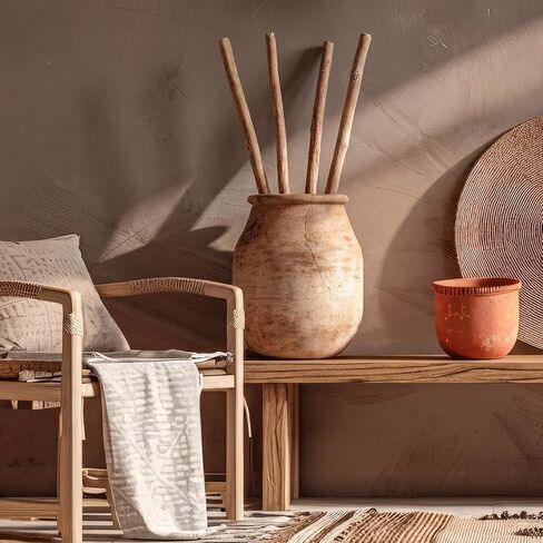 Novabright 4 Pcs 3 ft Driftwood Poles, Natural Drift Wood Decor for Home, Unique Hand-Picked Natural Wood Pole Crafts for Vases Macrame Wedding Venue Home Decor, Coastal Rustic Farmhouse Country in Kuwait