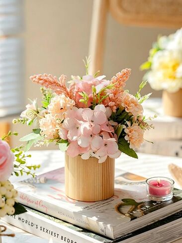 2-Pack 4 Inch Unfinished Round Wooden Cup Wood Pen Pencil Holder for DIY Crafts Makeup Brushes Home Office Supplies and Desk Organizer in Saudi Arabia