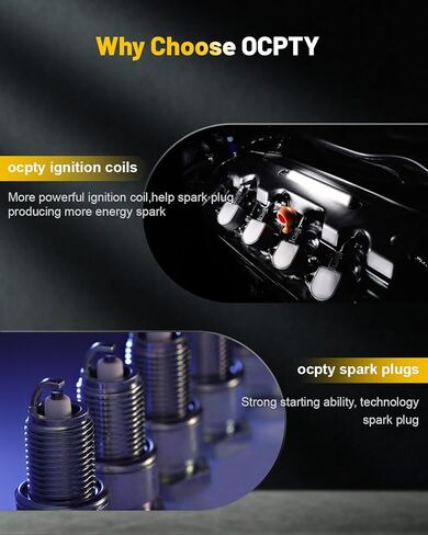 OCPTY مناسب 2015-2018 لسيارة شيفروليه سيتي إكسبريس 2.0L/L4، 2007-2018 لسيارة Nissan Altima 2.5L/L4 استبدال ملفات الإشعال 3-PINS Coil Pack #UF549 (مجموعة من 4) in Kuwait
