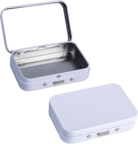 2Pack Dental Floss Portable Case,Refillable Portable Floss Pick Holder Container with Mirror,Small Floss Dispenser for Travel, Dates and Hotels(White) in Saudi Arabia