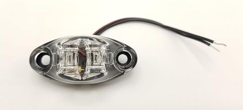Amber LED Oval Dragon's Eye 2 Diode MarkerClearance Trailer Light Clear Lens in Kuwait