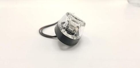 Amber LED Oval Dragon's Eye 2 Diode MarkerClearance Trailer Light Clear Lens in Kuwait