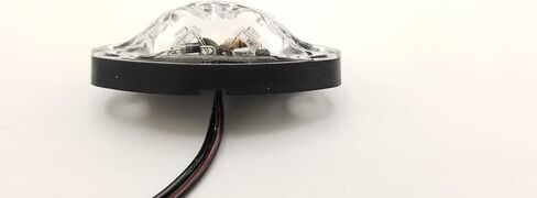 Amber LED Oval Dragon's Eye 2 Diode MarkerClearance Trailer Light Clear Lens in Kuwait