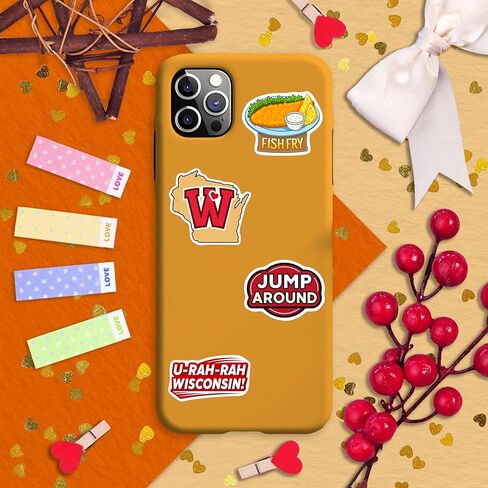 100Pcs Wisconsin Stickers and Decals for Water Bottle, Laptops, for Luggage - Wisconsin Gifts, Party Supplies - Gift for Women & Men in Saudi Arabia