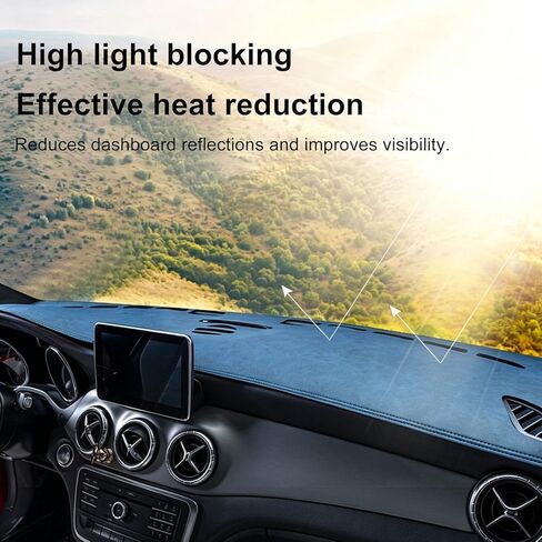 Car Dashboard Cover for Cadillac XT4 2018-2023, Leather Dash Mat, Sun Protection Dashboard Pad, Non-Slip Silicone Dash Base, Vehicle Interior Protection Mat,B Brown-Without Center Display in Kuwait