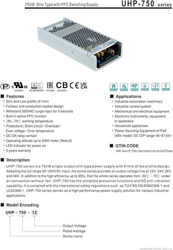 UHP-750 UHP-750-12 UHP-750-24 UHP-750-36 UHP-750-48 750 واط تحويل التيار الكهربائي (UHP-750-36) in Saudi Arabia