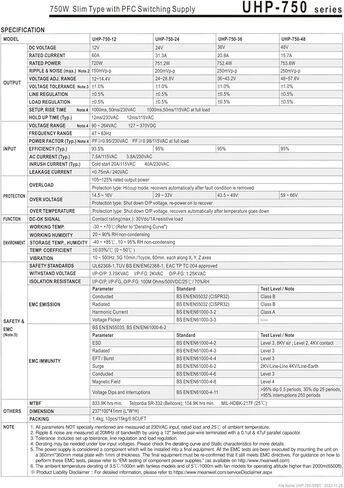 UHP-750 UHP-750-12 UHP-750-24 UHP-750-36 UHP-750-48 750 واط تحويل التيار الكهربائي (UHP-750-36) in Saudi Arabia
