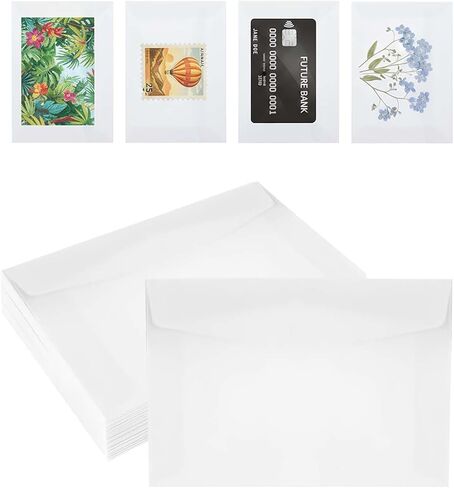 50 PCS Glassine Envelopes 3.94×2.75 Inch Translucent Mini Coin Envelopes, Clear Envelope for Stamps, Seeds, Small Cards, Jewelry, and Collectibles – Multi-Purpose Vellum Coin Envelopes(3.94×2.75 Inch) in Saudi Arabia