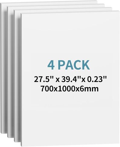 Self Adhesive 24x36 Foam Board 4 Pack, 0.23 Inch Thick Foam Core Board, Large Free Mounting Poster Boards for Projects, Display Boards for Crafts, Paintings Prints, Art, Presentation, White in Saudi Arabia