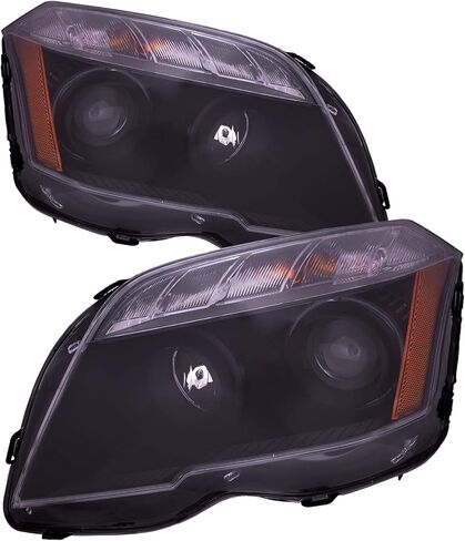 PERDE Headlight Halogen Set W/Black Housing Clear Lens Compatible with Mercedes-Benz 2010-2012 GLK in Saudi Arabia