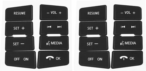 2Pcs Car Steering Wheel Button Repair Stickers Compatible with Ford Focus 2008-2010 in Kuwait