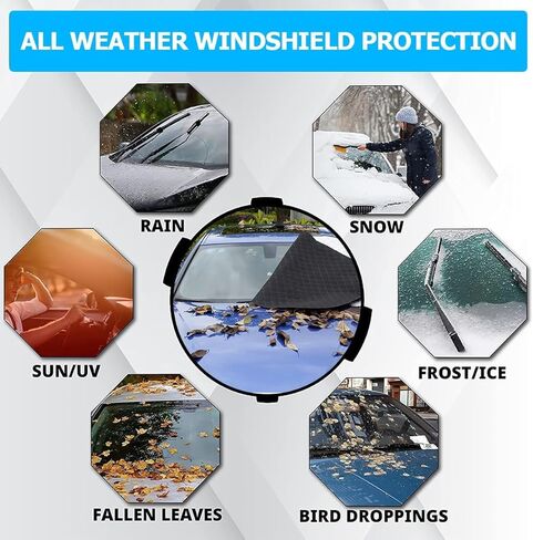 Car Windshield Snow Cove for Toyota Tacoma 2016-2025 2026, Ultra Thick Protective Windscreen Cover, Snow Ice Frost Sun UV Dust Water Resistent in Saudi Arabia
