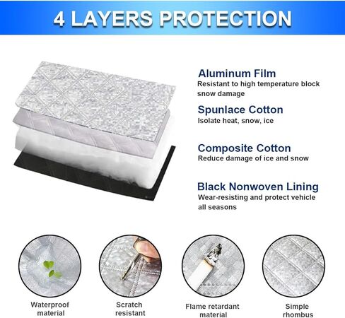 Car Windshield Snow Cove for Toyota Tacoma 2016-2025 2026, Ultra Thick Protective Windscreen Cover, Snow Ice Frost Sun UV Dust Water Resistent in Saudi Arabia