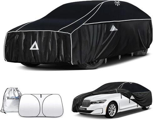 Hail Protector Car Cover for Sedan(Length:195"-208"),Waterproof All-Weather Anti Hail Thick Multi-Layered EVA with Sun Visor&Storage Bag for ES350, Models, Avalon, Impala etc in Saudi Arabia