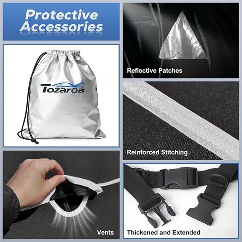 Hail Protector Car Cover for Sedan(Length:195"-208"),Waterproof All-Weather Anti Hail Thick Multi-Layered EVA with Sun Visor&Storage Bag for ES350, Models, Avalon, Impala etc in Saudi Arabia