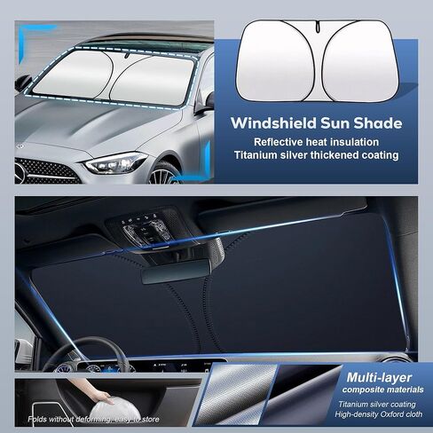 Hail Protector Car Cover for Sedan(Length:195"-208"),Waterproof All-Weather Anti Hail Thick Multi-Layered EVA with Sun Visor&Storage Bag for ES350, Models, Avalon, Impala etc in Saudi Arabia