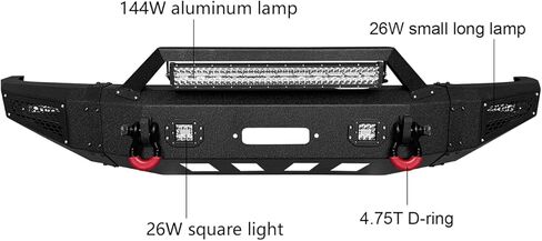 Vijay Front and Rear Bumper Fits 2014-2021 Tundra with Winch Plate and Lights in Saudi Arabia
