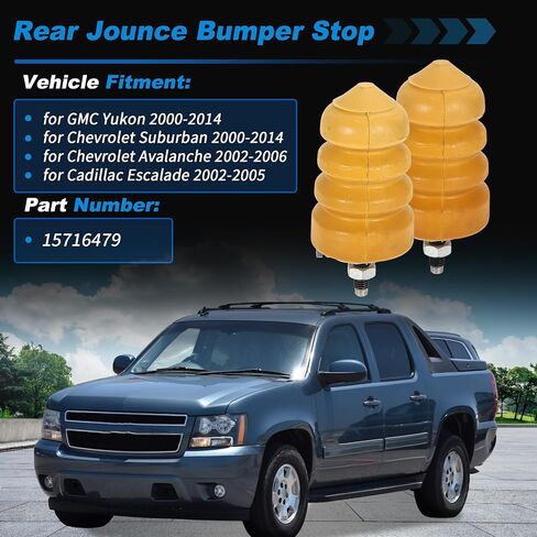 2 Pcs Rear Bump Stop for GMC Yukon 2000-2014 for Chevrolet Suburban 2000-2014 for Chevrolet Avalanche 2002-2006 Rear Jounce Bumper No.15716479 in Kuwait