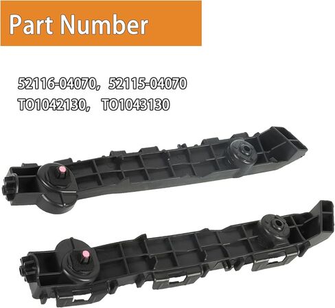 Front Bumper Bracket Set Left and Right Side Compatible with Toyota Tacoma 2016 2017 2018 2019 2020 2021 Replaces 52115-04070 52116-04070 TO1043130 TO1042130 Bumper Retainer in Saudi Arabia