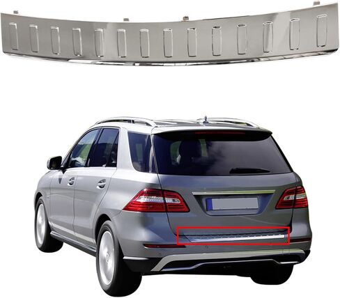 PartsFlow Rear Chrome Bumper Step Plate For 2012 2013 2014 2015 Mercedes W166 ML250 ML350 ML550 in Kuwait