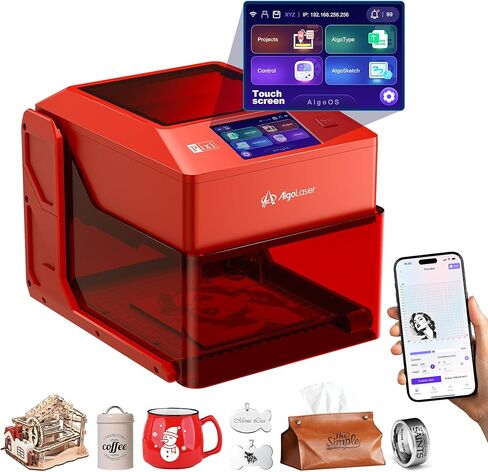 AlgoLaser 3W Smart Laser Engraver Machine, Class 1 Portable Laser Engraving Machine with Built-in AlgoOS System, No PC Needed, Laser Engraving for Wood, Acrylic, Leather. in Saudi Arabia