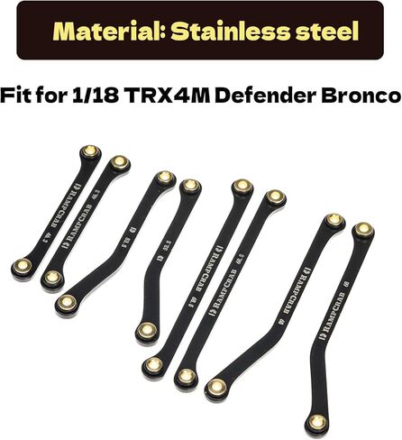 مجموعة وصلات عالية التخليص لـ TRX4M Defender وBronco، مجموعة وصلات من الفولاذ المقاوم للصدأ، 42 جم/المجموعة in Kuwait